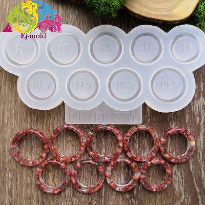 Силиконовый молд "кольца простые"