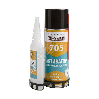 Активатор (ускоритель)  клея ZENO-WELD 705, 400 мл + 125 г клея
